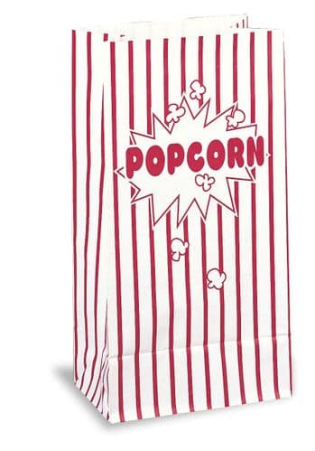 10 Paper Party Bags-Popcorn