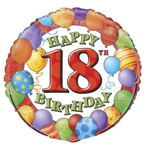 18th Happy Birthday Foil Balloon