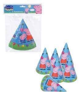 2 x packs of 6 Peppa Pig cone hats
