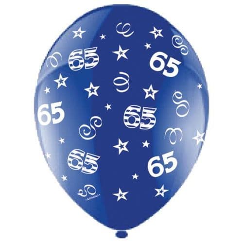 25 x 11" Birthday Perfection 65 Crystal Celebration Blue Balloons