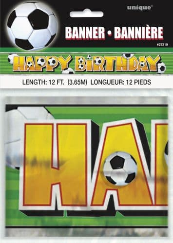 3D Soccer Football Foil Banner 12Ft