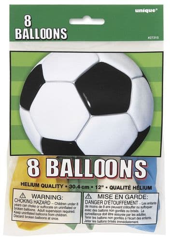 3D Soccer Football Printed Balloons 8 x 12"