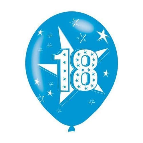 Age 18 Blue Latex Balloons