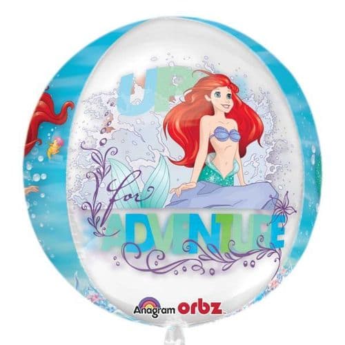 Ariel Dream Big Clear Orbz Foil Balloon 15" x 16"