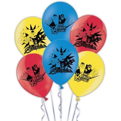 Avengers Latex Balloons Packet of 6 x 11"