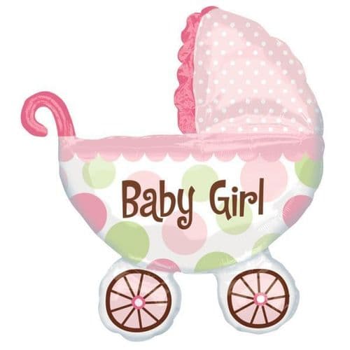 Baby Buggy Girl SuperShape Foil Ballooon 28" x 31"