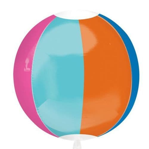 Beach Ball Orbz Foil Balloon 15" x 16"
