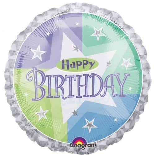 Birthday Shimmer Prismatic Foil Balloon