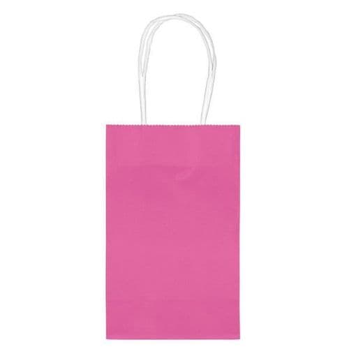 Bright Pink Paper Gift Bags/10