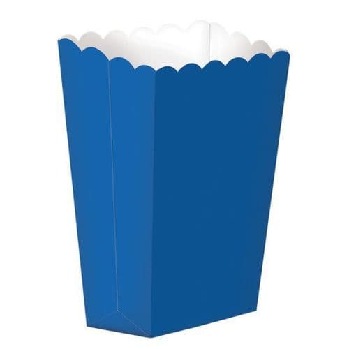 Bright Royal Blue Large Paper Popcorn Boxes/10
