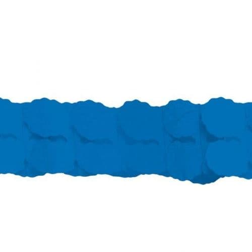 Bright Royal Blue Paper Garlands 3.65m