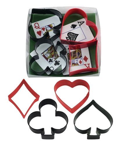 Card Night Poly-Resin Coated Cookie Cutter Set