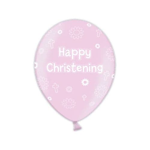 Christening Pretty Pink Latex Balloons 11" packet of 25