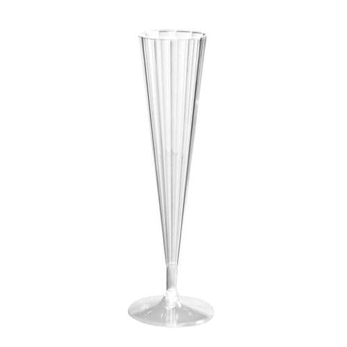 Clear Plastic Champagne Flutes 10's 5floz