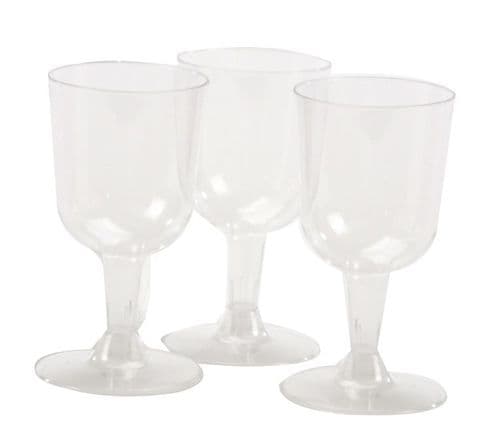 Clear Plastic Wine Glasses 20's 5.5floz