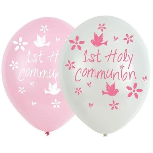 Communion Church Pink Latex Balloons 11" packet of 6