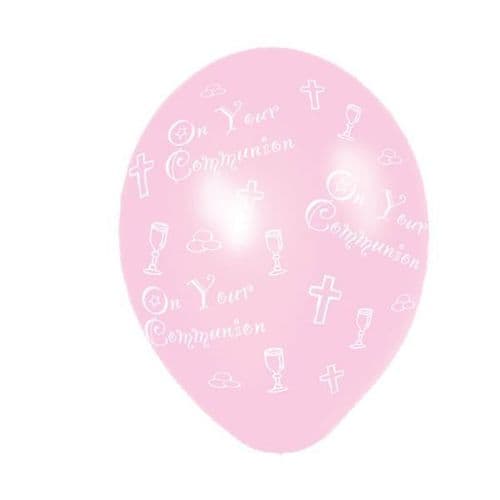 Communion Pink Latex Balloons packet of 25