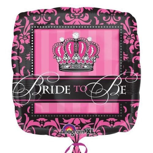 Crowned Bride to Be Foil Balloon 18"