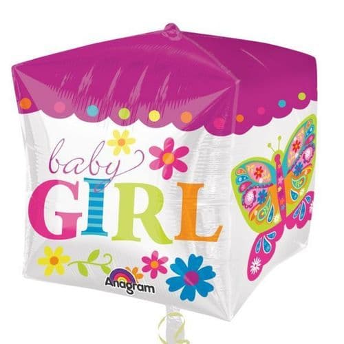 Cubez Pink Baby Girl Foil Balloon 15"