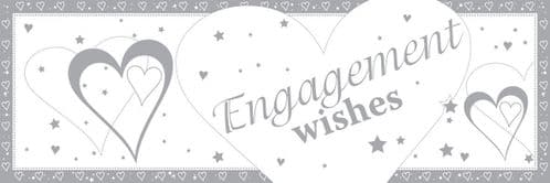 Engagement Wishes Giant Banner 50 x 152cm