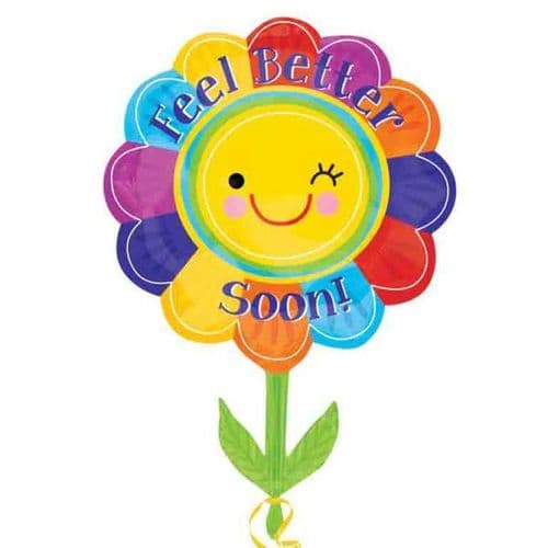 Feel Better Flower SuperShape Foil Balloon 21" x 29"