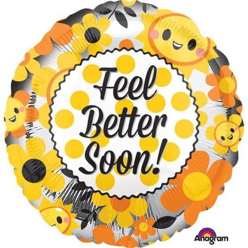 Feel Better Happy Foil Balloon
