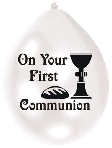 First Communion Latex Balloons packet of 10