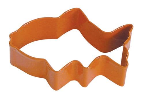 Fish Poly-Resin Coated Cookie Cutter Orange