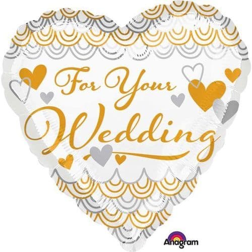 For your Wedding Heart Standard Foil Balloon