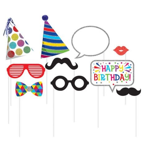General Birthday Photo Booth Props Deluxe