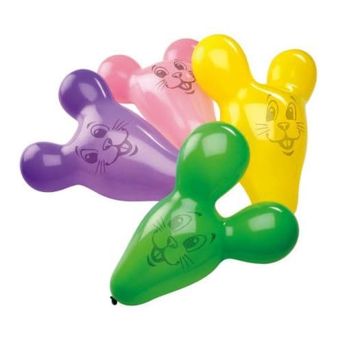 Giant Mouse Shaped Latex Balloons 4 per pack.