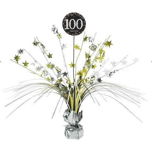 Gold Celebration 100th Birthday Centrepiece Spray 45cm