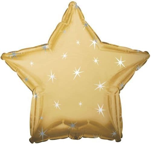 Gold Sparkle Star Foil Balloon
