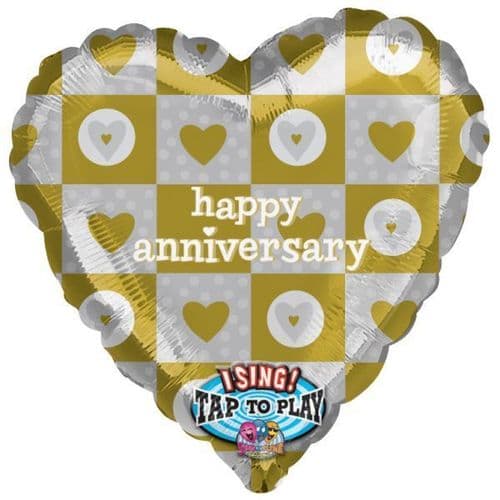 Happy Anniversary Baby Jumbo Sing-A-Tune Foil Balloons 29"