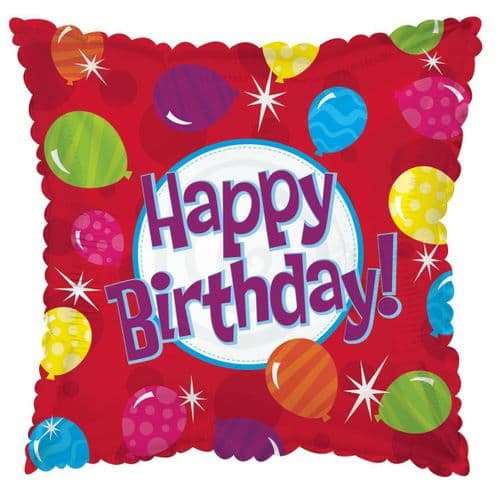 Happy Birthday Bright Balloons Foil Balloon