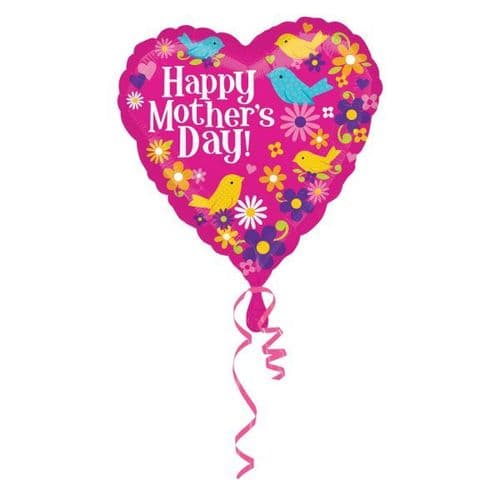 Happy Mother's Day Birds Foil Balloon