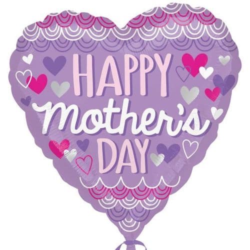 Happy Mother's Day Purpose Scallop Foil Balloon