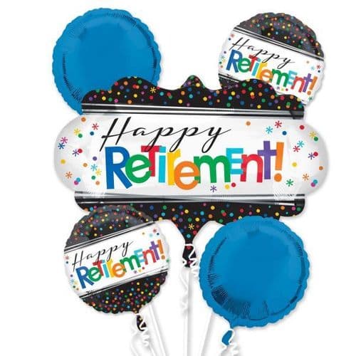 Happy Retirement Foil Bouquet Balloon