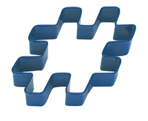Hash Tag Poly-Resin Coated Cookie Cutter Navy