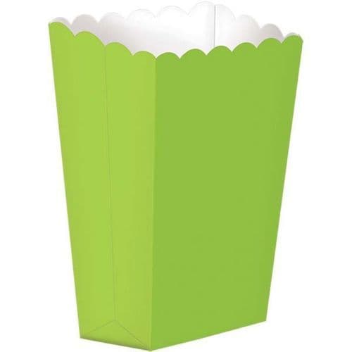 Kiwi Green Small Paper Popcorn Boxes pack of 5.