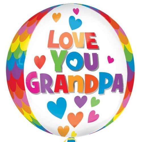 Love you Grandpa Orbz Foil Balloon 15" x 16"