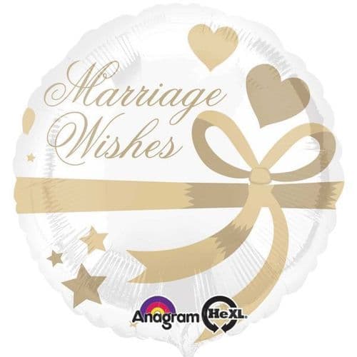 Marriage Wishes Standard Foil Balloon