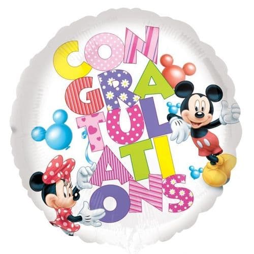 Mickey & Minnie Congratulations Foil Balloon