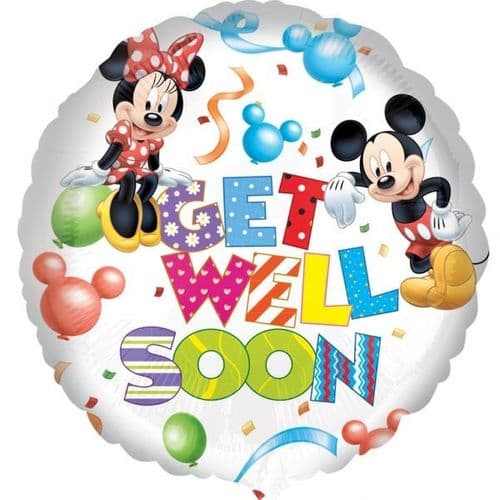 Mickey & Minnie Get Well Foil Balloon