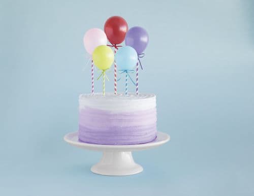 Mini Balloon Stick Cake Topper 5pc