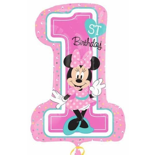 Minnie Mouse 1st Birthday SuperShape Foil Balloon