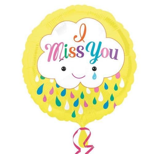 Miss You Cloud Foil Balloon