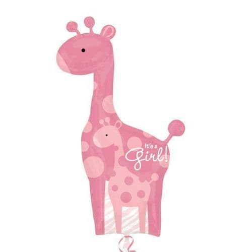 Mom & Baby Pink Giraffes SuperShape 42" x 35"