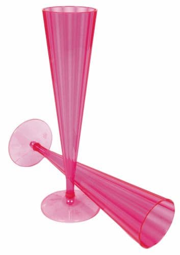 Neon Pink Flutes 10's