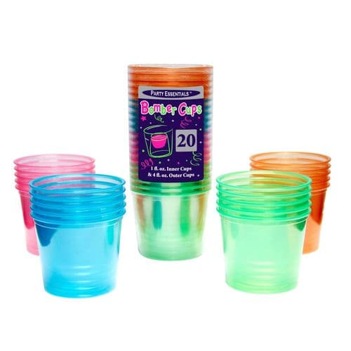 Neon Plastic Bomber Cups 20's